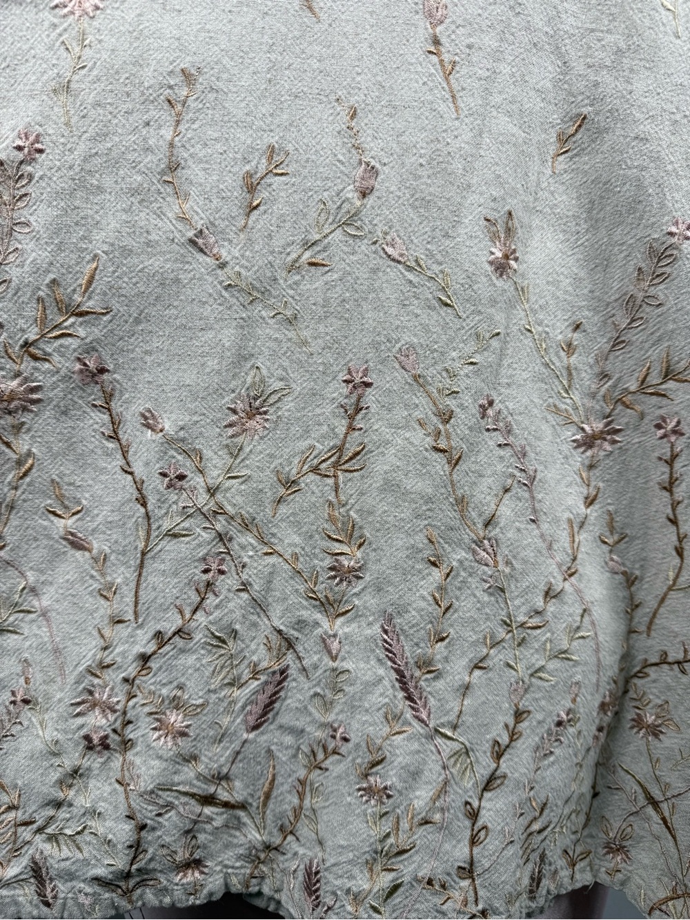 BICÉ by Sag Harbor Linen Blend Embroidered Midi Dress 1X - Picture 6 of 12